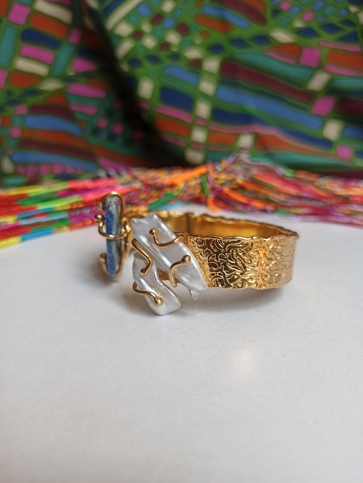 Bracciale madreperla azzurro