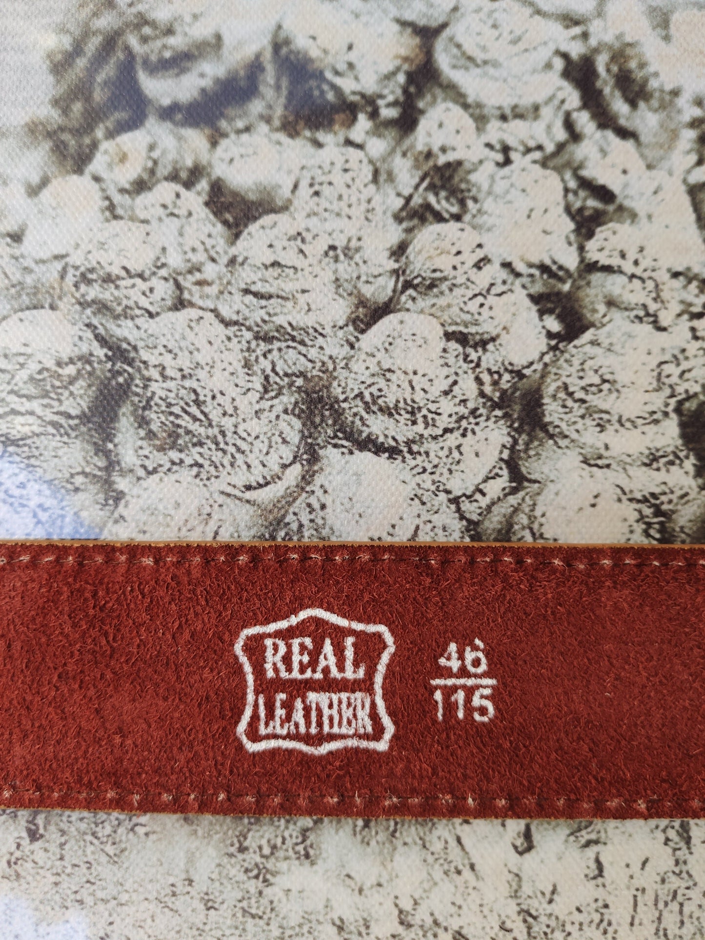 Braun-beiger Leder-Herrengürtel aus echtem Leder, 135 cm