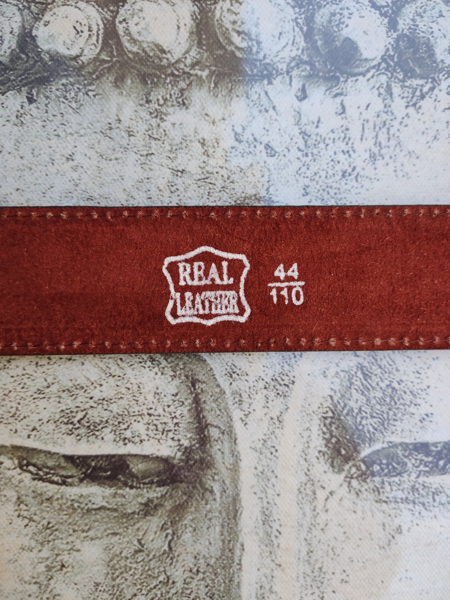 Tabakbrauner Ledergürtel für Herren aus echtem Leder, 130 cm