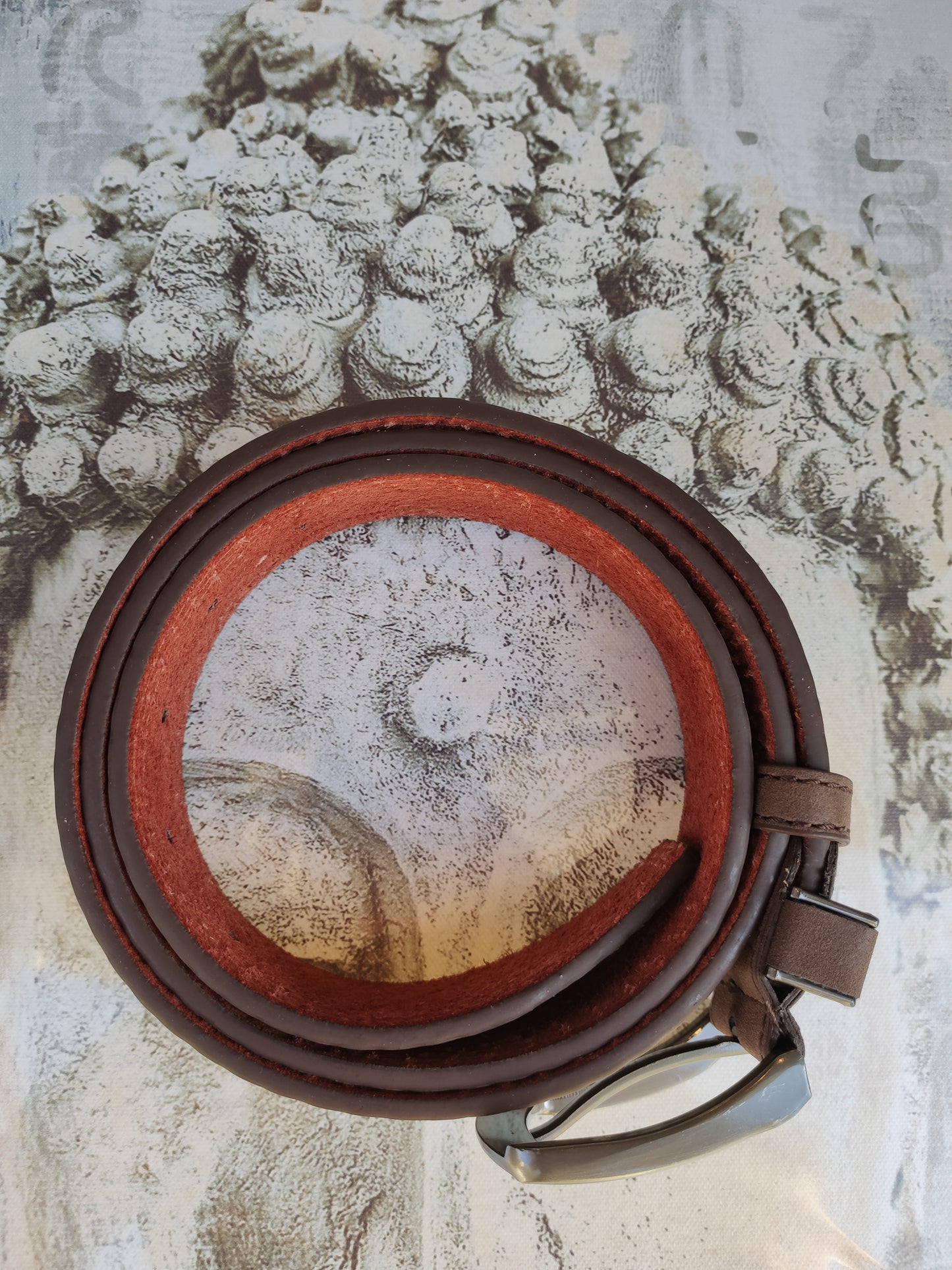 Brauner Herrengürtel aus echtem Leder, 105 cm