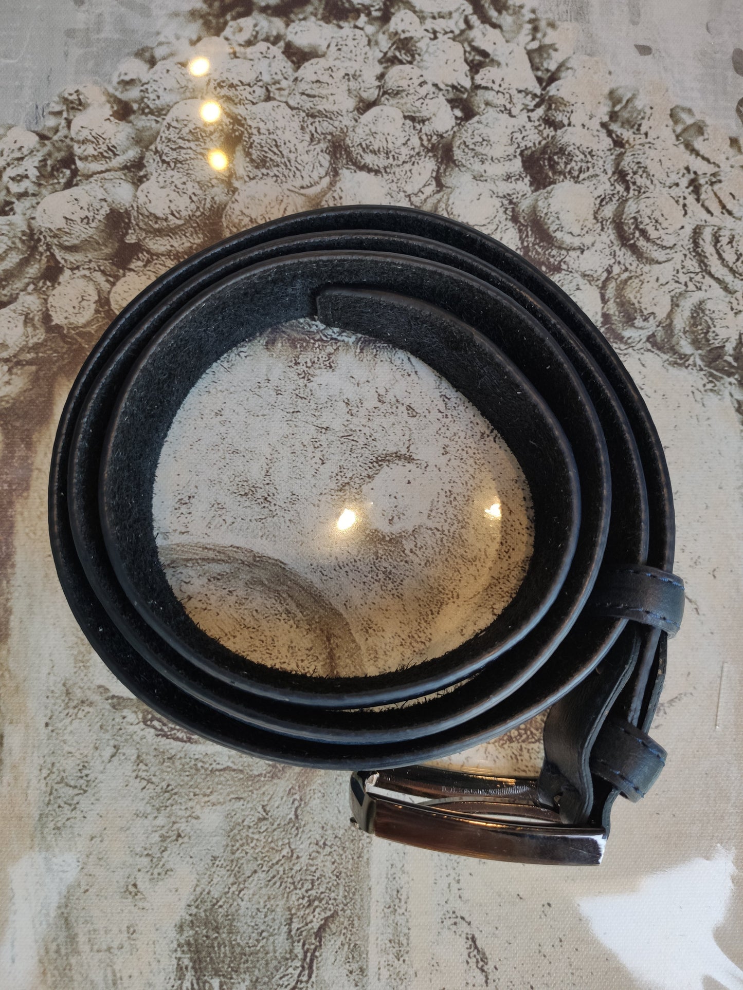 Blauer Ledergürtel für Herren, Gürtel aus echtem Leder, 130 cm