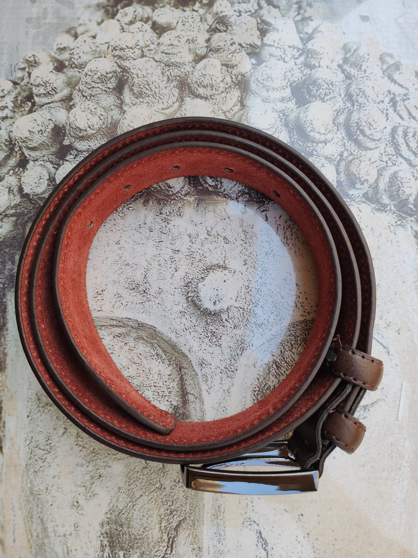 Brauner Herrengürtel aus echtem Leder, 130 cm