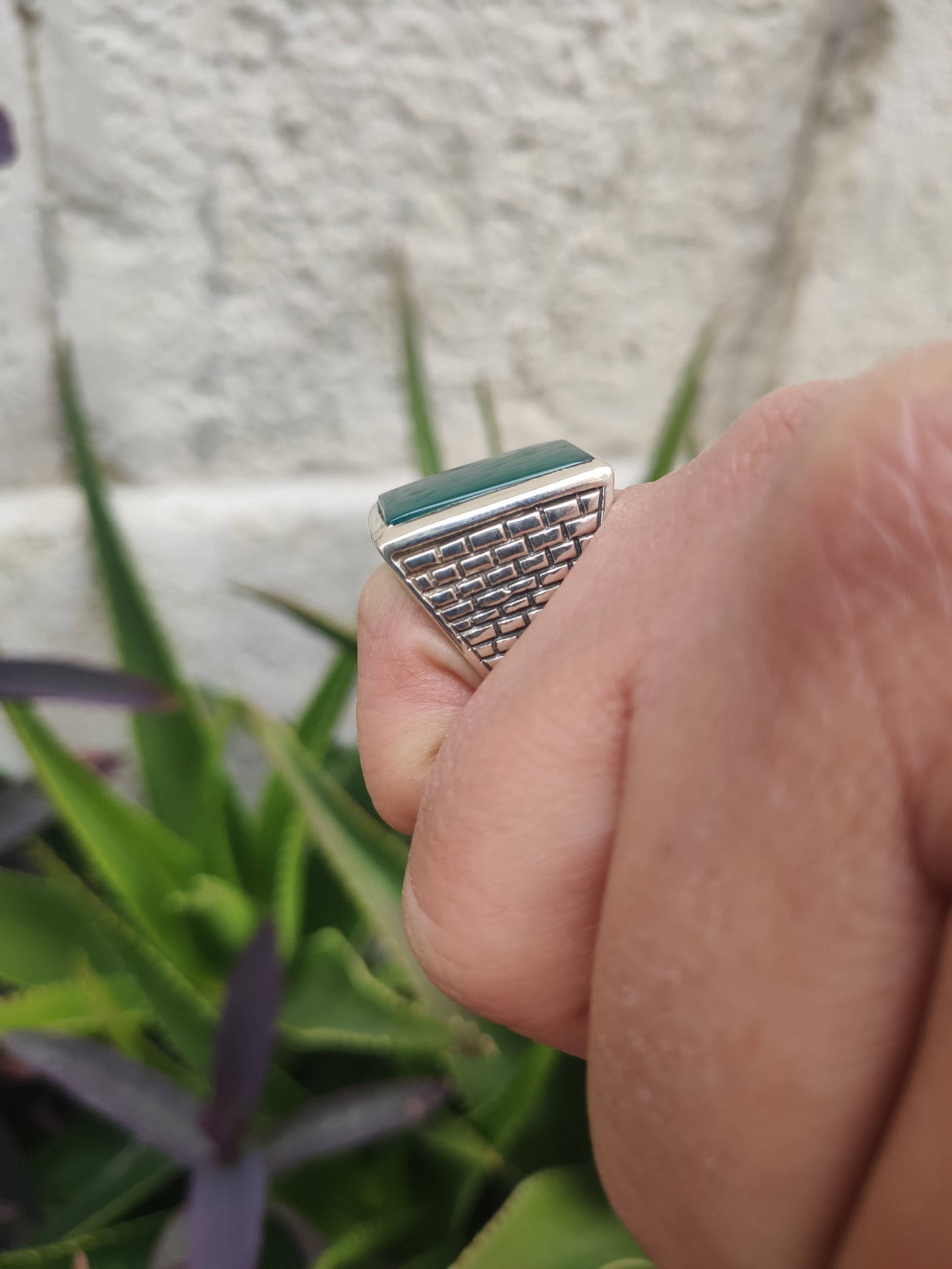 Herrenring 925 Silber TÜRKIS U11