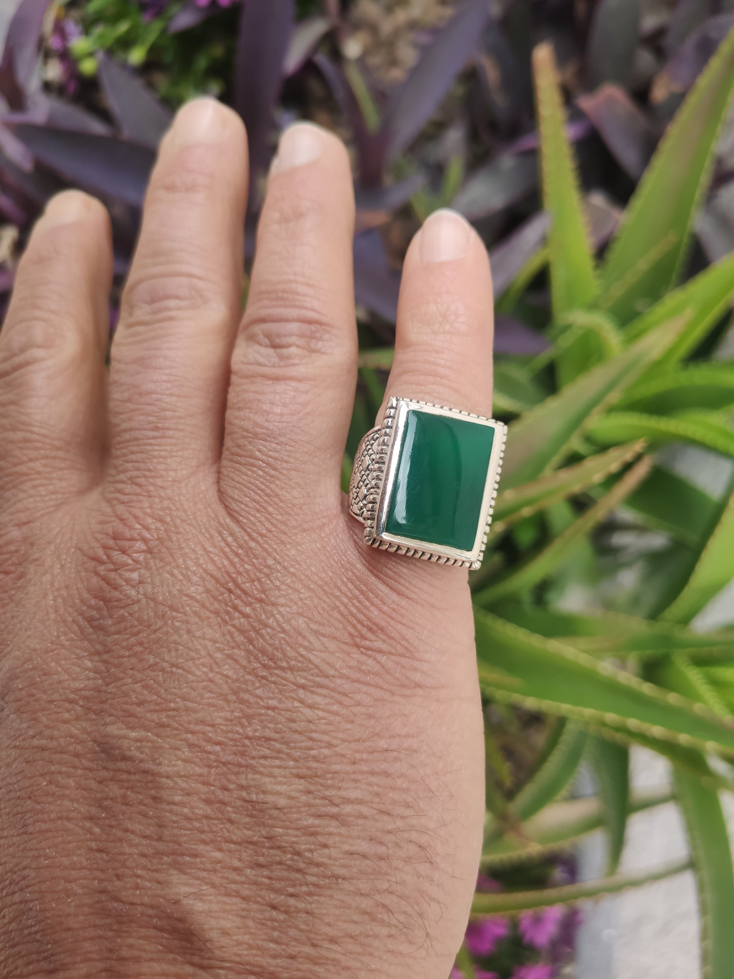 Herrenring 925 Silber TÜRKIS U11