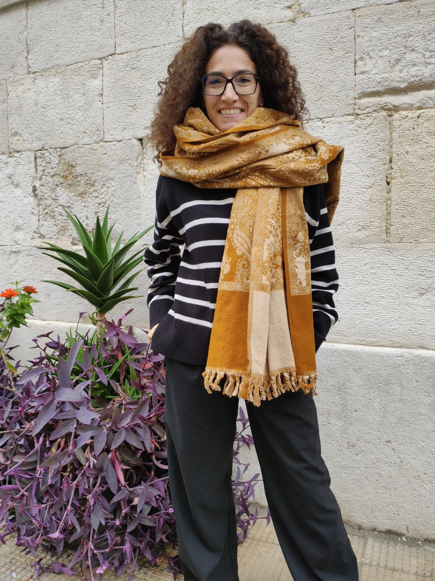 Pashmina shawl blanket warm Yak wool Tibet 50R