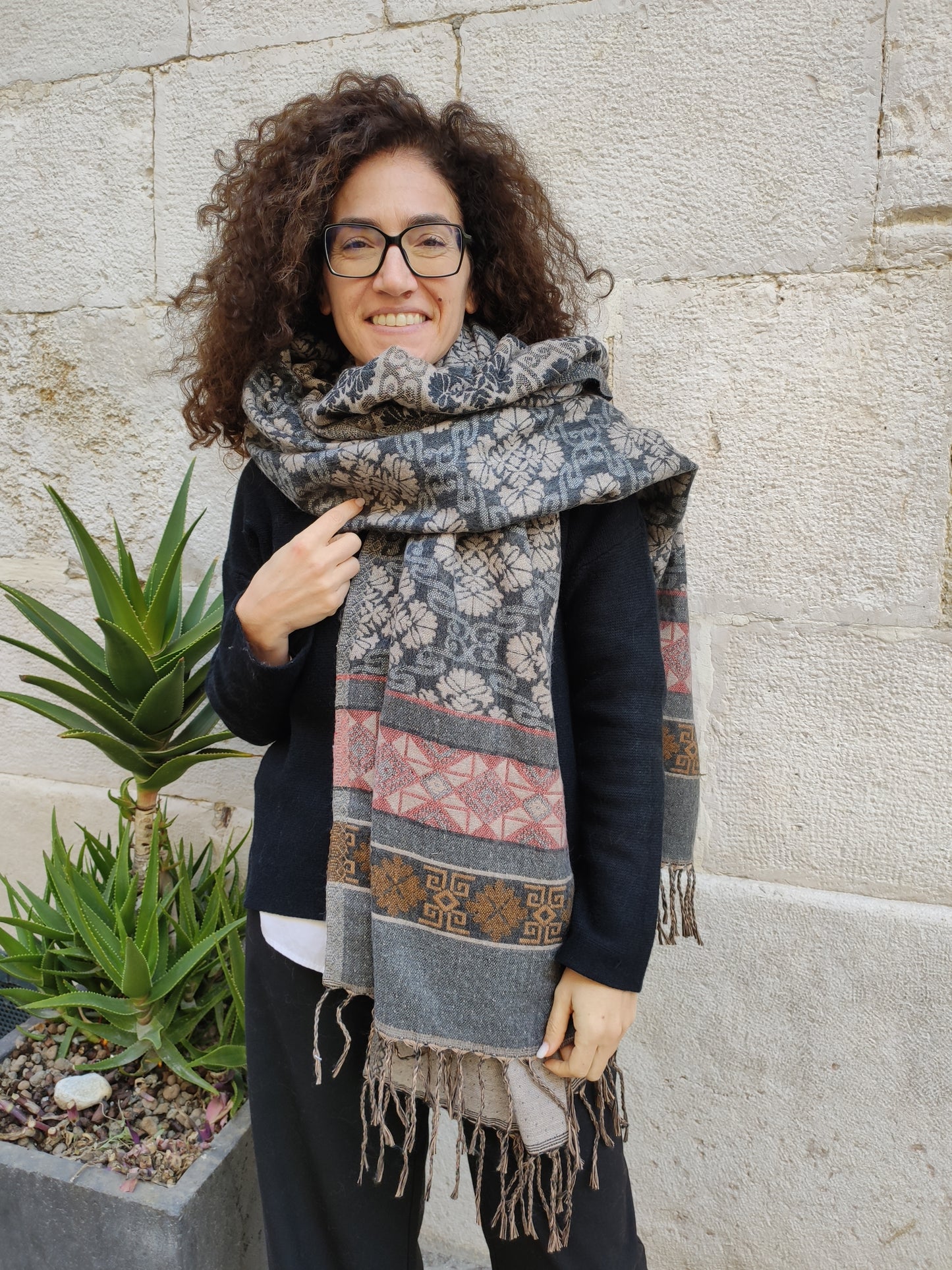 Pashmina shawl blanket warm Yak wool Tibet 50R