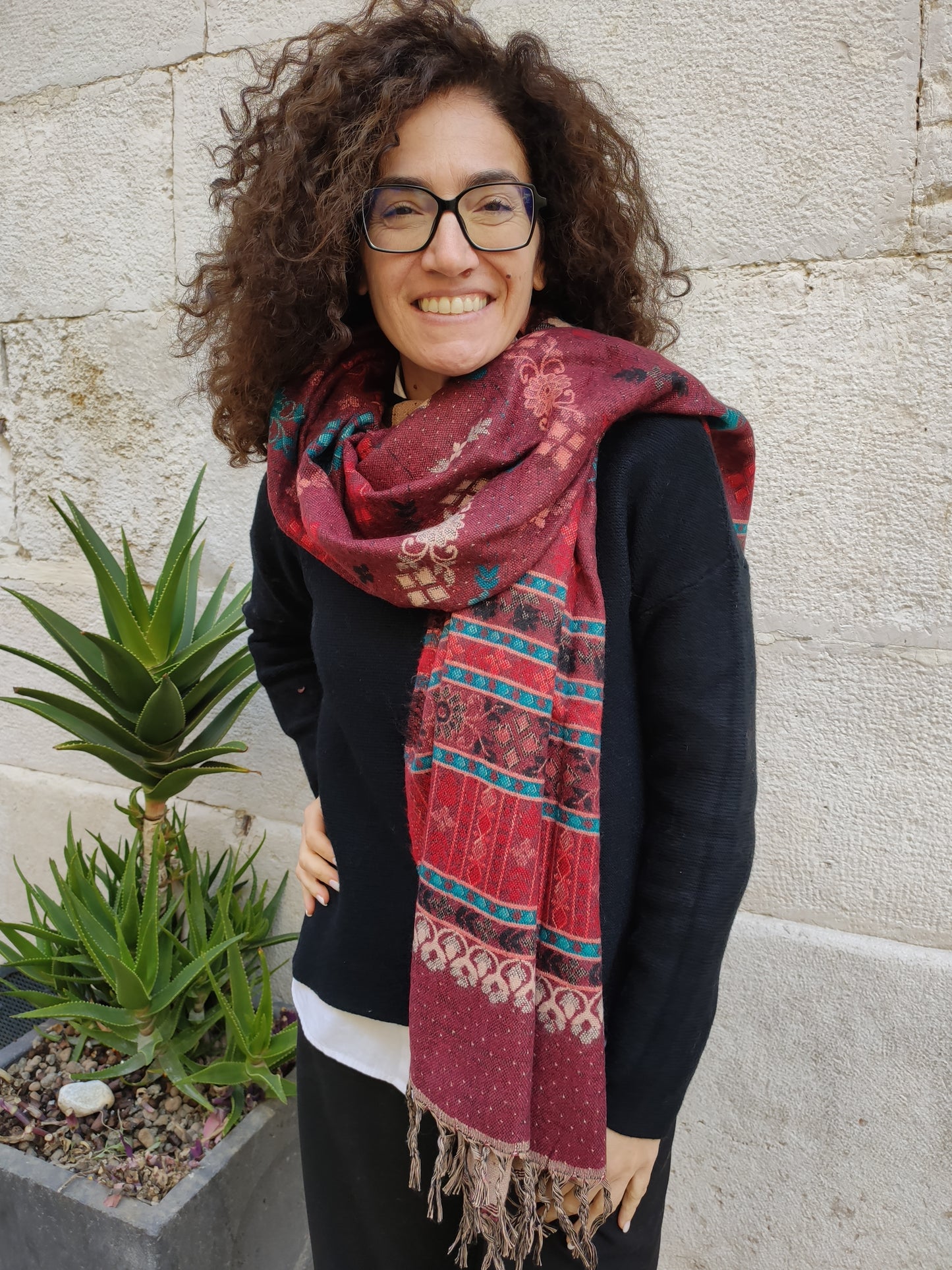 Pashmina shawl blanket warm Yak wool Tibet 50R