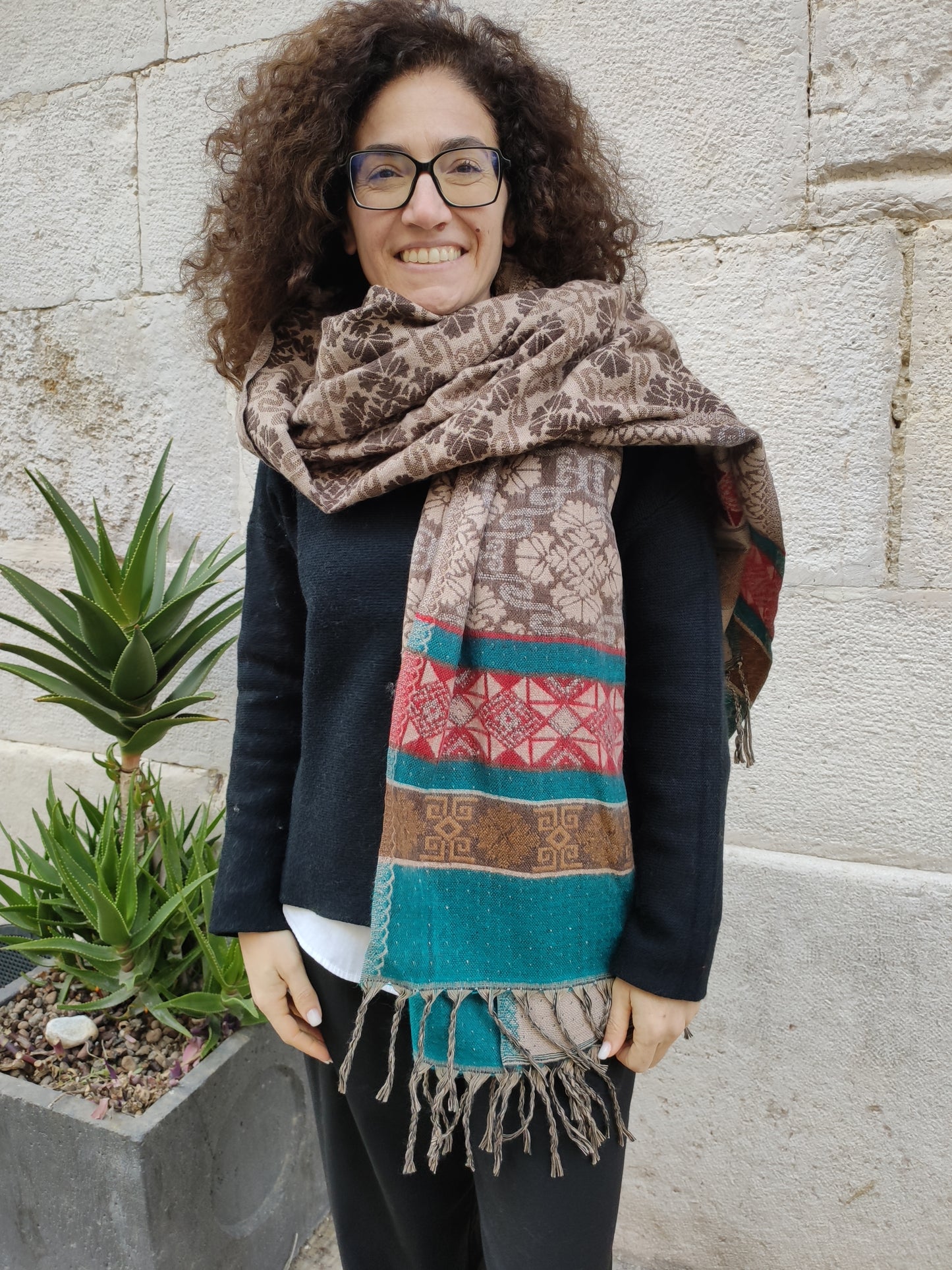 Pashmina shawl blanket warm Yak wool Tibet 50R