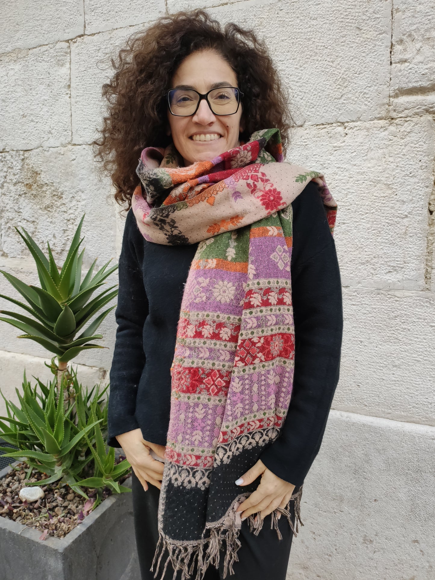 Pashmina shawl blanket warm Yak wool Tibet 50R