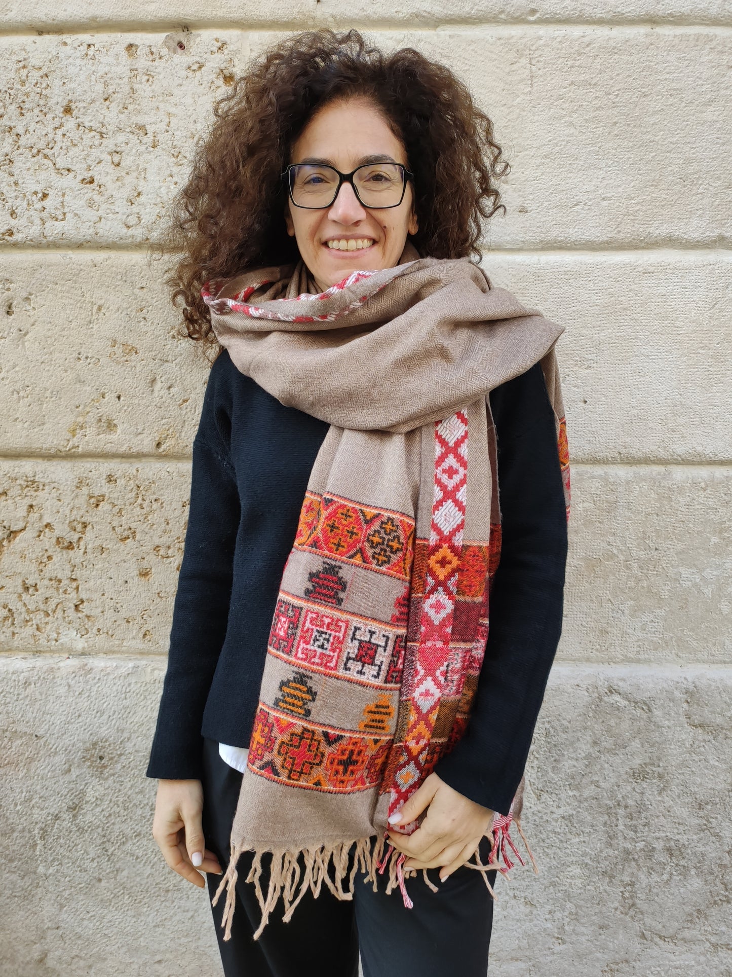 Pashmina shawl blanket warm Yak wool Tibet 50R