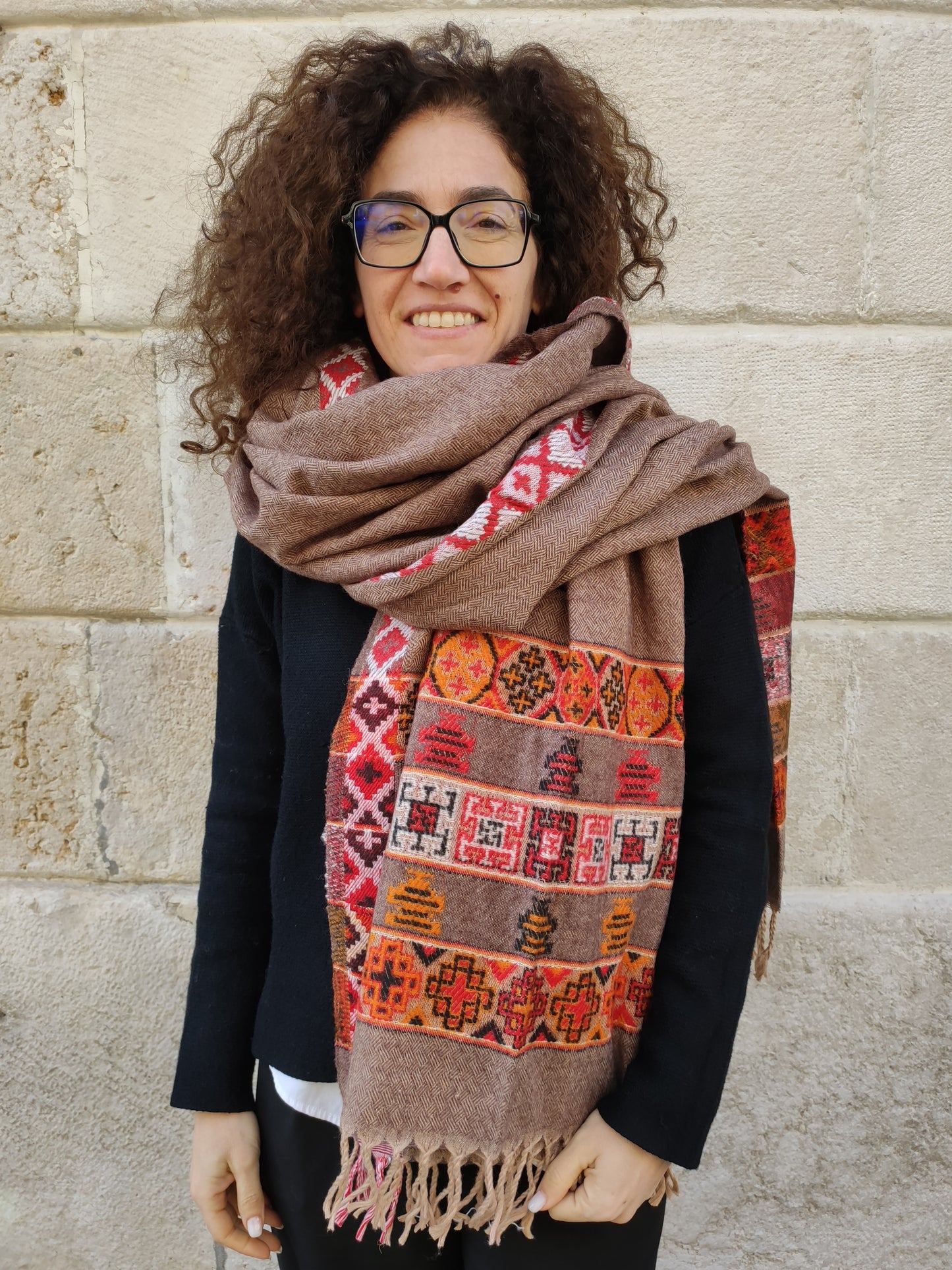 Pashmina shawl blanket warm Yak wool Tibet 50R