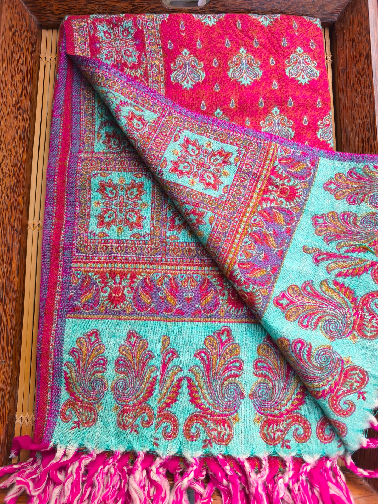 Warm Tibetan Yak Wool Shawl Scarf Stole Pashmina Blanket 27A