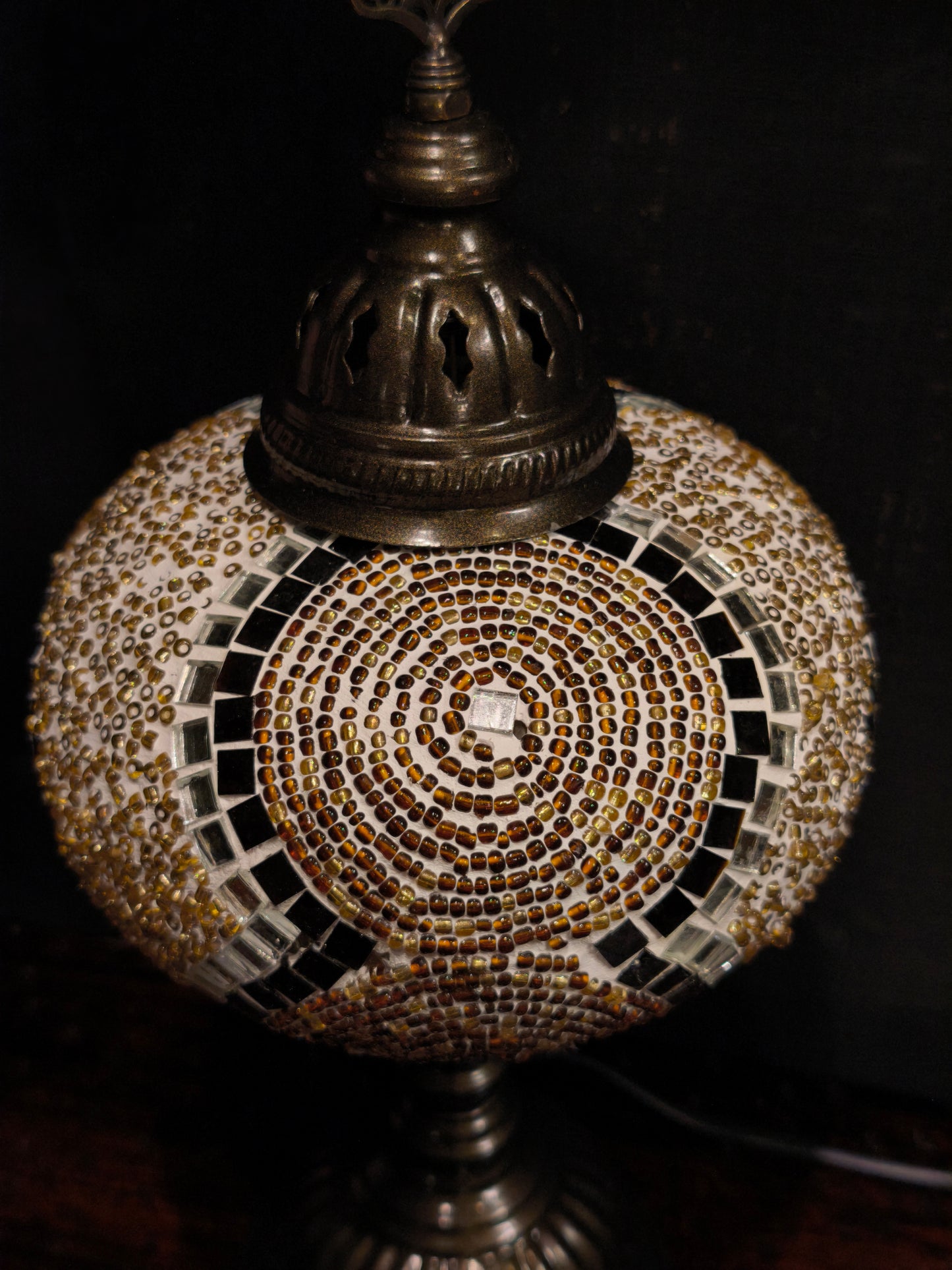 Türkische Mosaikglaslampe, ethnische Dekoration, 4A