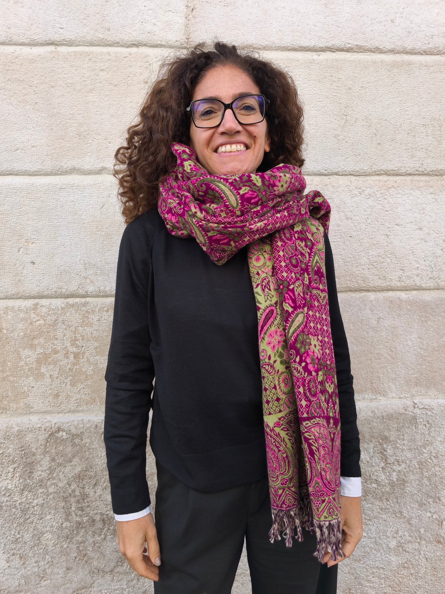 Warm Tibetan Yak Wool Shawl Scarf Stole Pashmina Blanket 75A