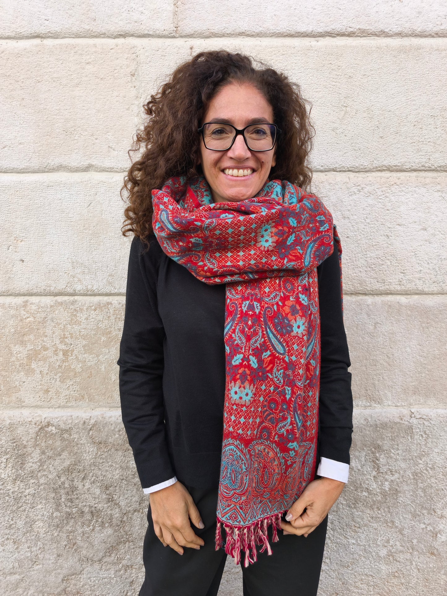 Warm Tibetan Yak Wool Shawl Scarf Stole Pashmina Blanket 75A