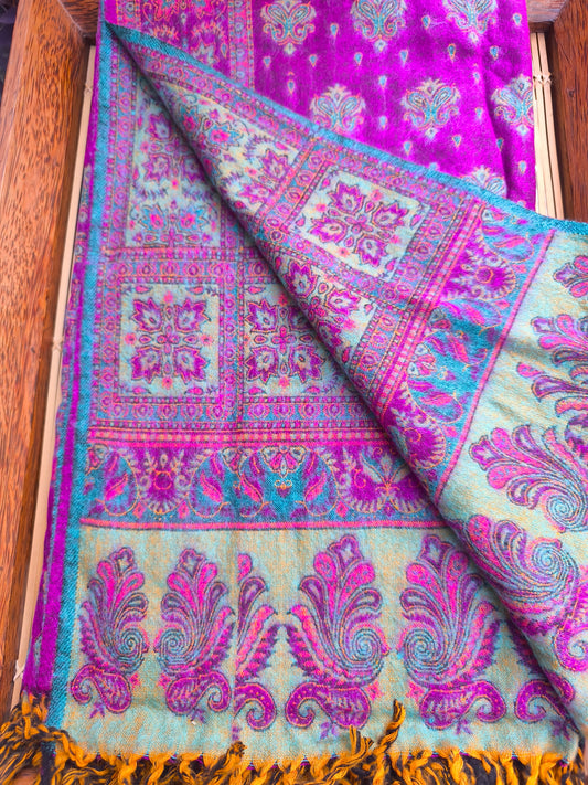 Scialle sciarpa stola Pashmina coperta lana di Yak calda Tibet 147A