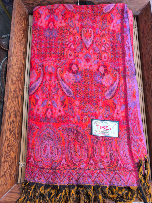 Scialle sciarpa stola Pashmina coperta lana di Yak calda Tibet 6B