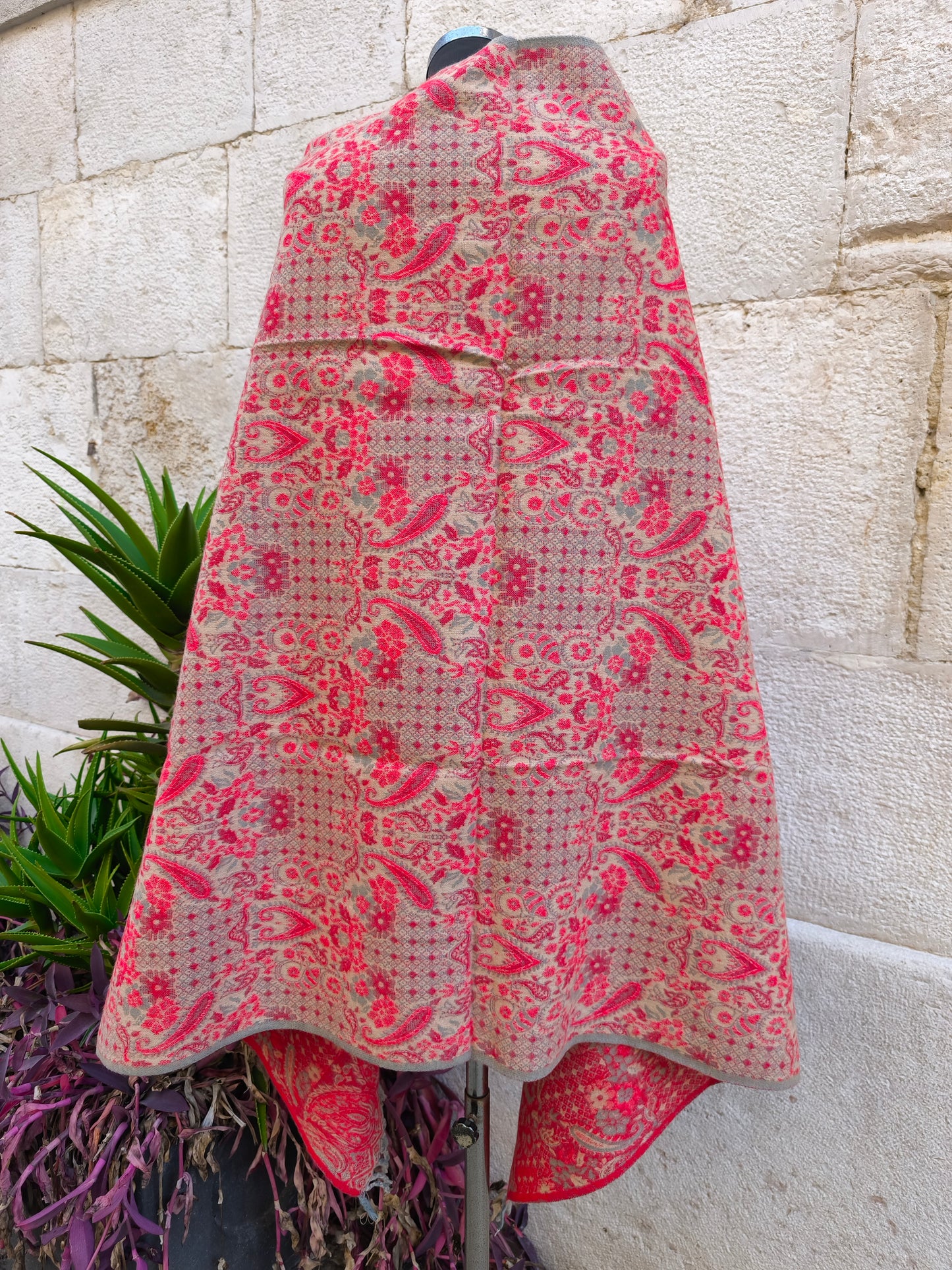 Scialle sciarpa stola Pashmina coperta lana di Yak calda Tibet 8B