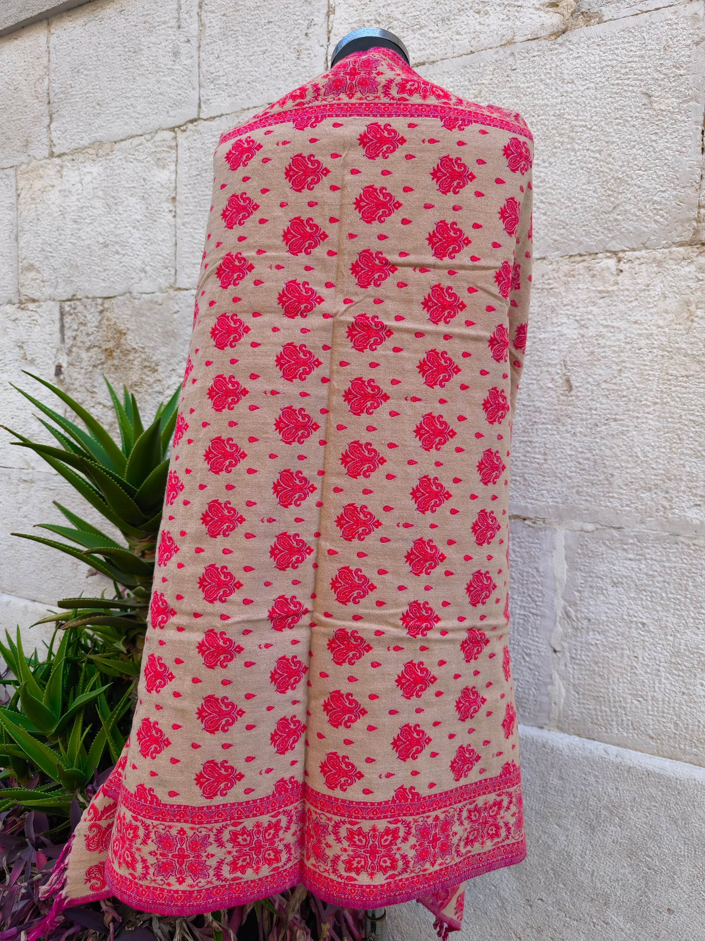 Scialle sciarpa stola Pashmina coperta lana di Yak calda Tibet 14B