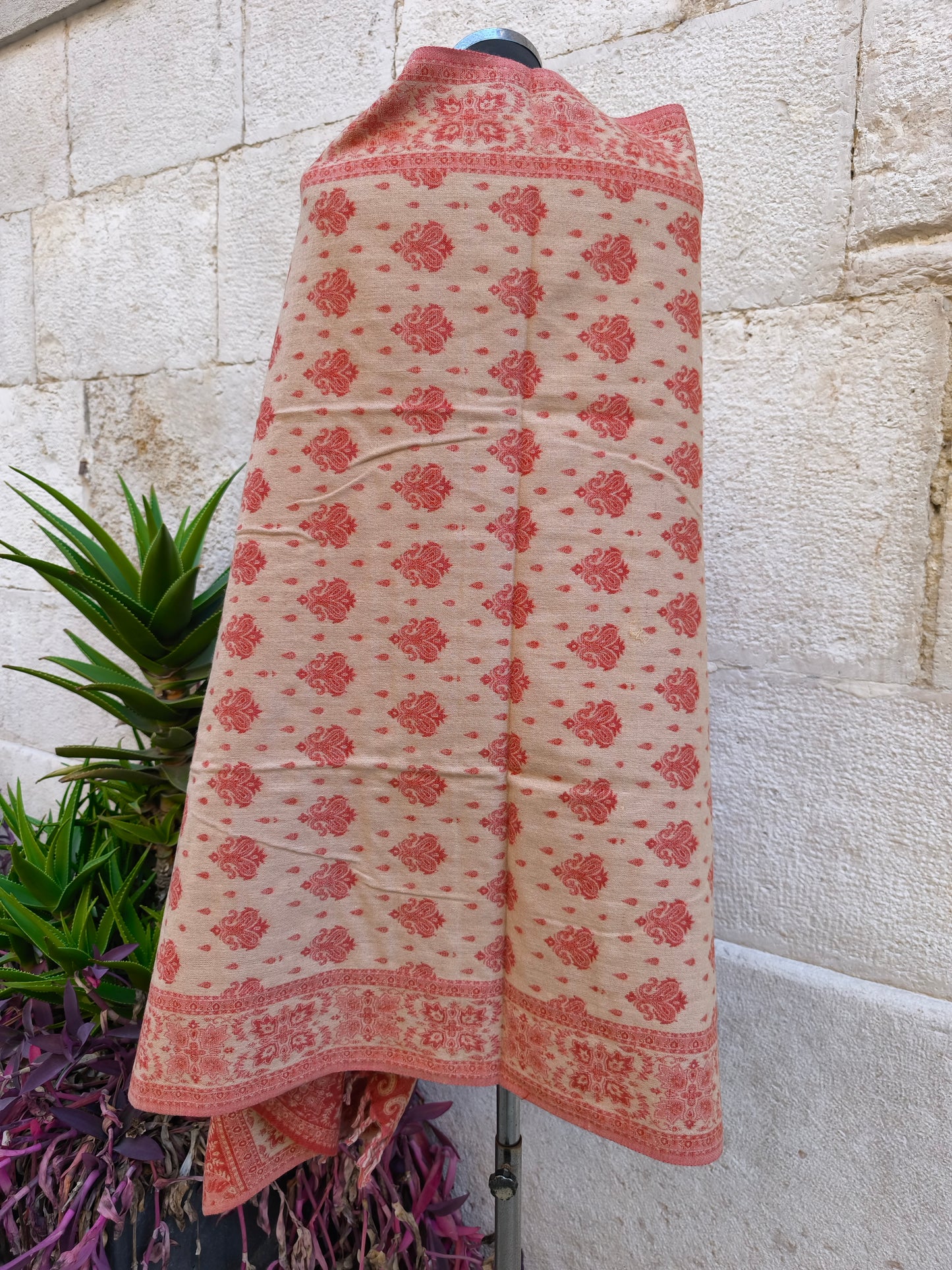 Scialle sciarpa stola Pashmina coperta lana di Yak calda Tibet 18B