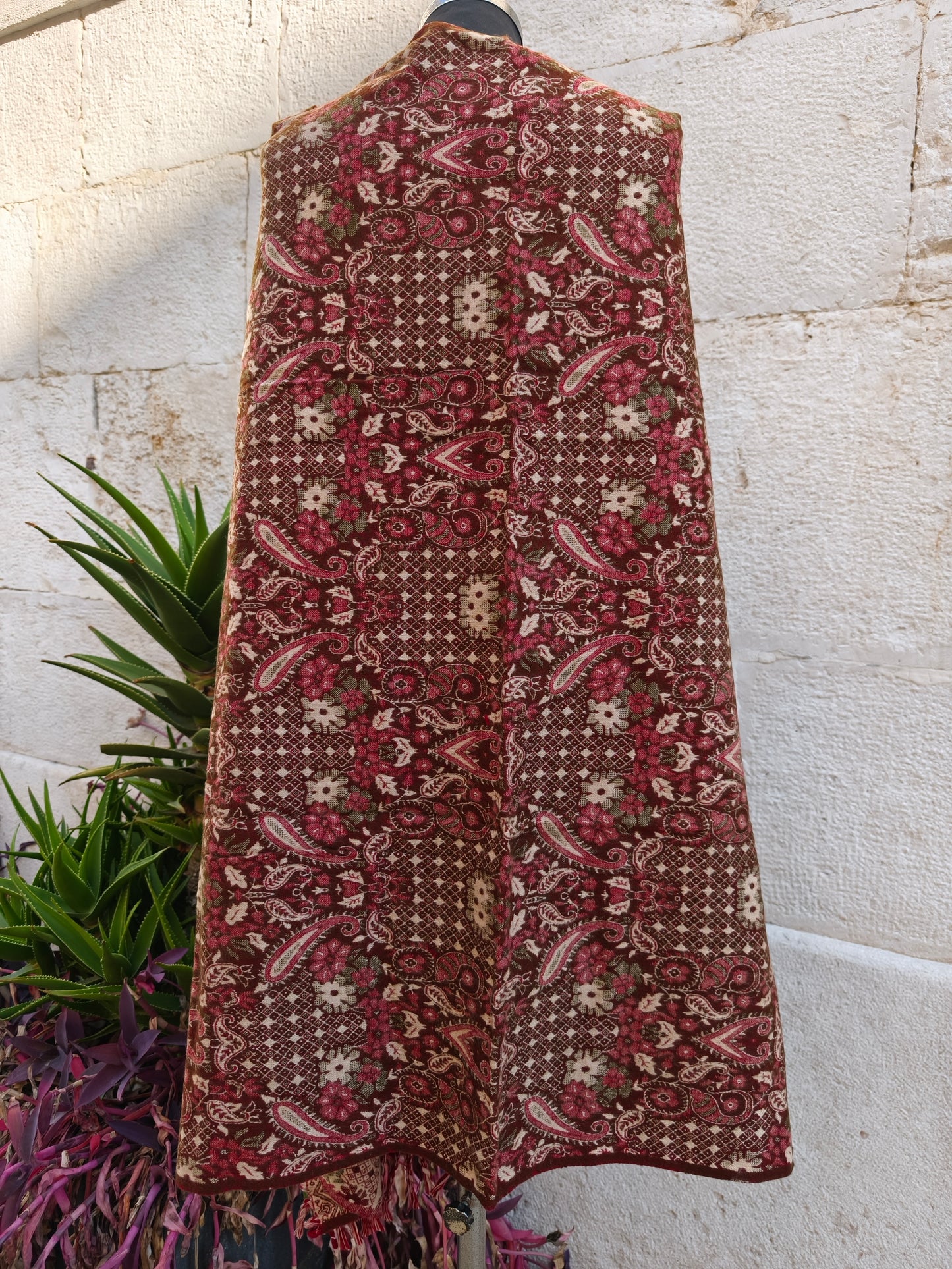 Scialle sciarpa stola Pashmina coperta lana di Yak calda Tibet 32B