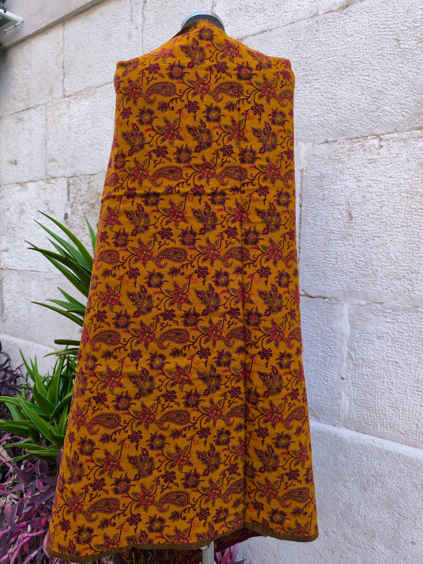 Scialle sciarpa stola Pashmina coperta lana di Yak calda Tibet 34B