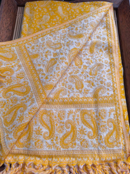 Scialle sciarpa stola Pashmina coperta lana di Yak calda Tibet 35B articolo difettato