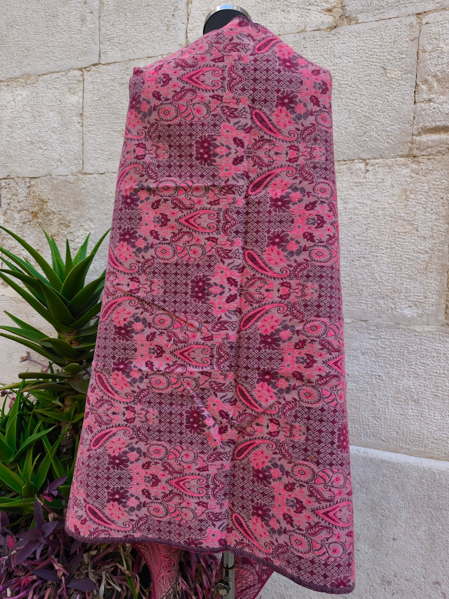 Scialle sciarpa stola Pashmina coperta lana di Yak calda Tibet 39B