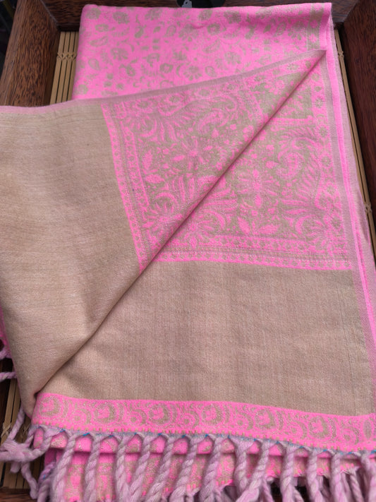 Scialle sciarpa stola Pashmina coperta lana di Yak calda Tibet 73B