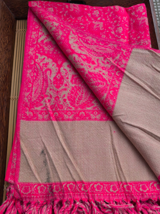 Scialle sciarpa stola Pashmina coperta lana di Yak calda Tibet 80B Difettato