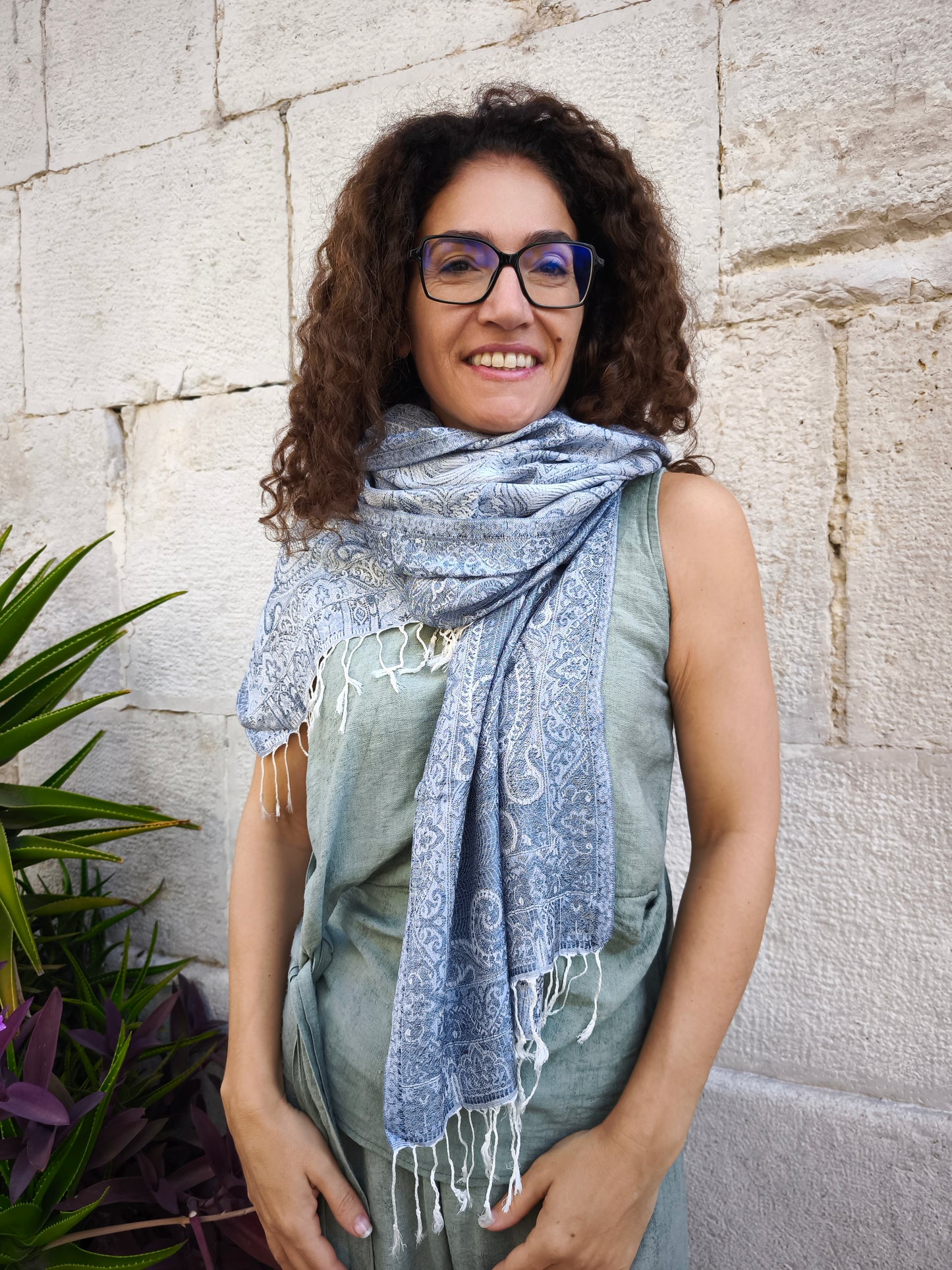 Pashmina Halstuch Schal 100% Seide Indien 195x75 cm 20S
