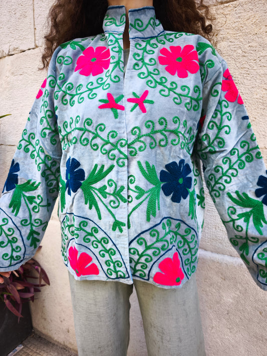 Samtjacke Suzani Indien 18J