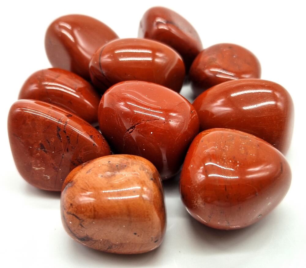 Red Jasper tumbled single mineral hard stone