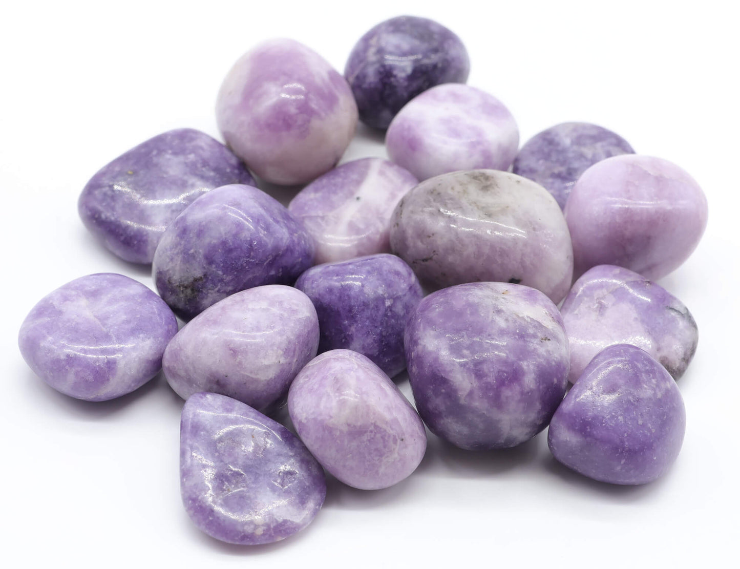 Lepidolite pietra dura burattata minerale singola