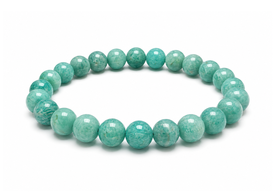 Bracciale elasticizzato pietre dure amazzonite AA 8 mm