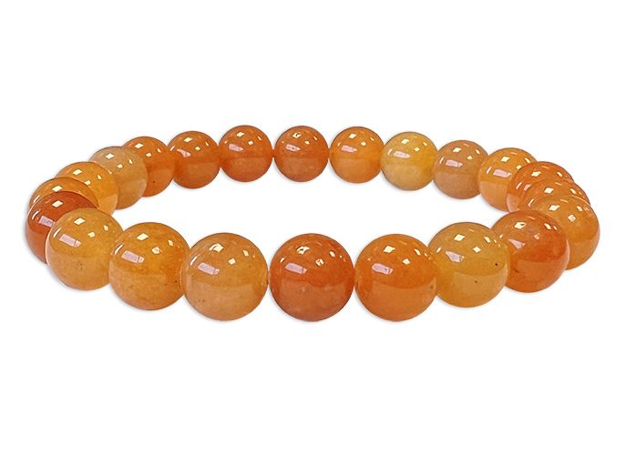 Orangefarbenes Aventurin-Hartstein-Stretch-Armband