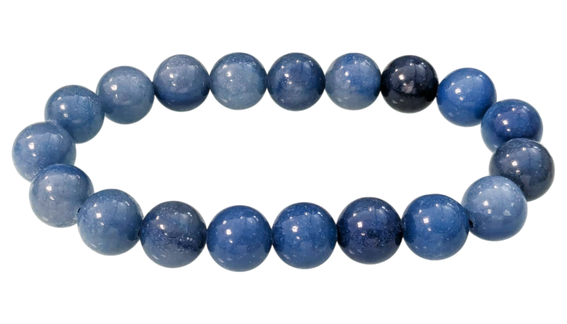 Stretch-Armband aus blauem Aventurin-Hartstein