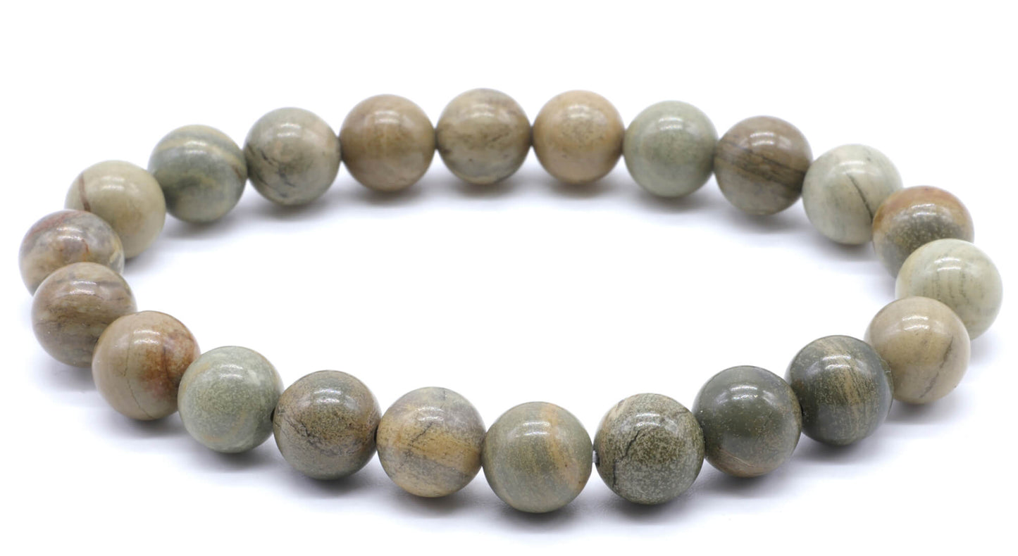 Tigerauge-Hämatit-Obsidian-Hartstein-Stretch-Armband