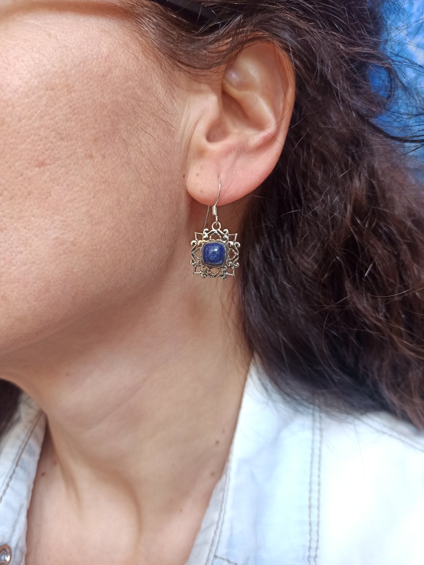 Orecchini argento925 lapislazzuli O30