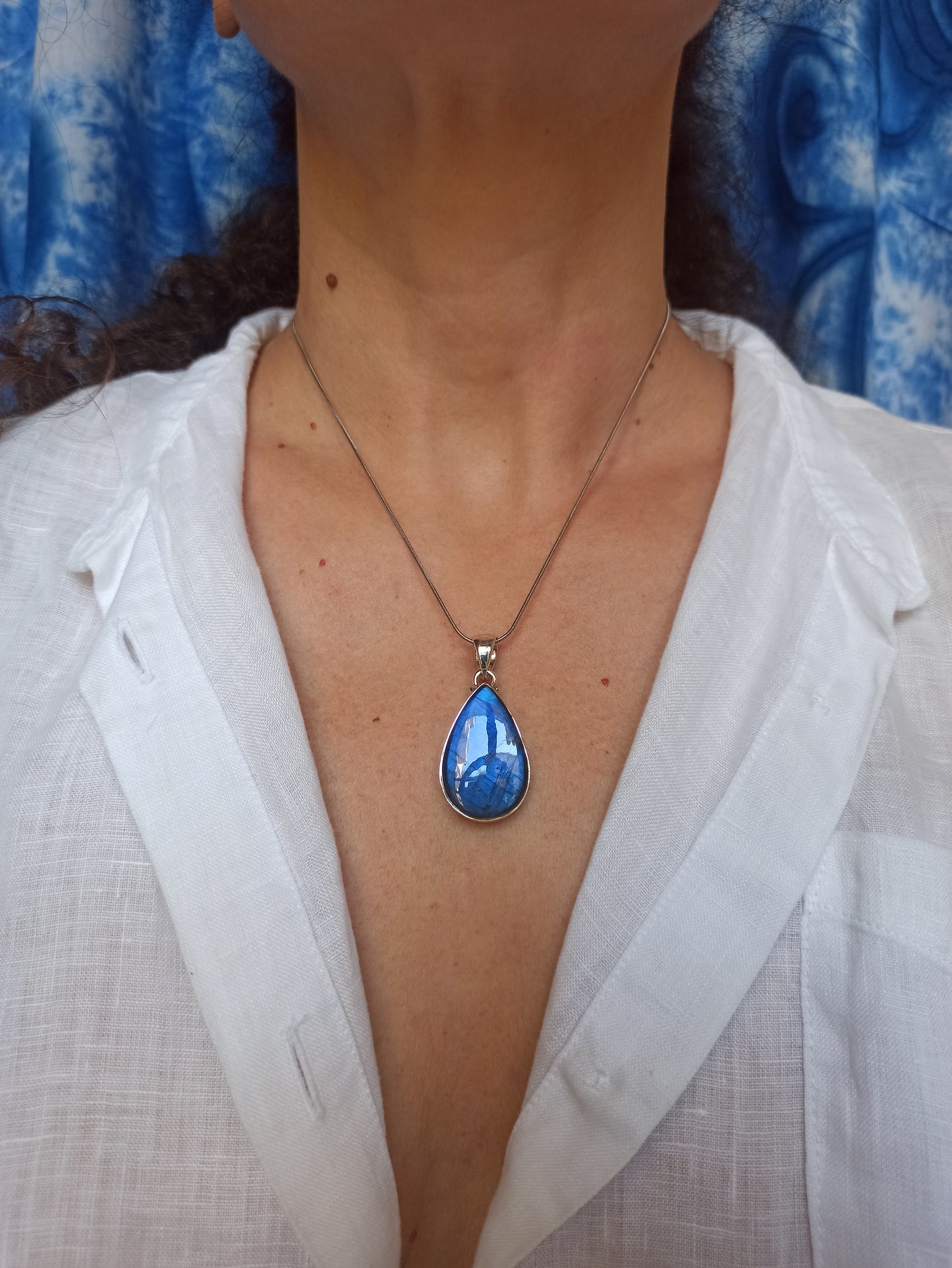 925 silver pendant labradorite C28