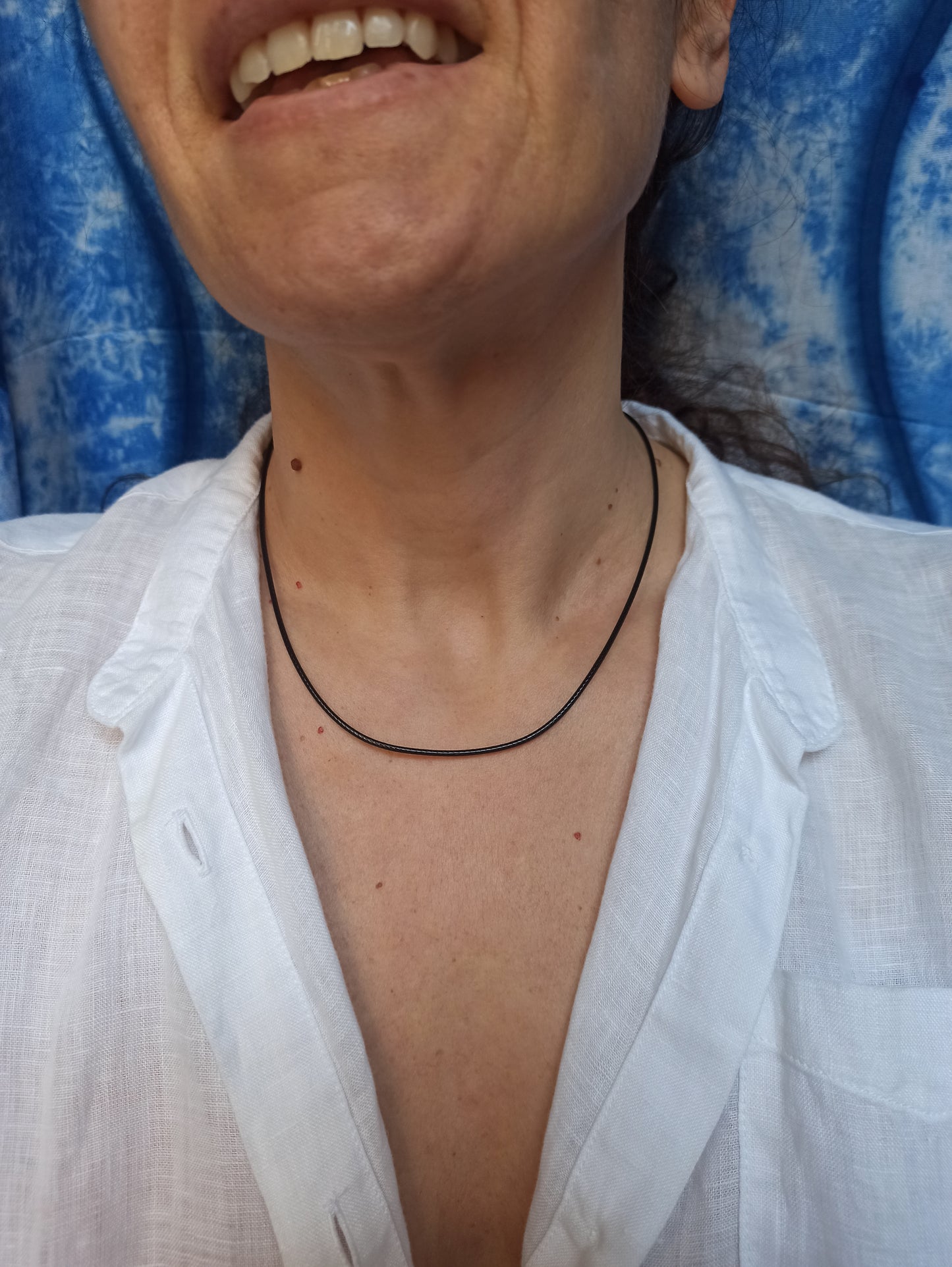 Black Tubular Rubber Necklace