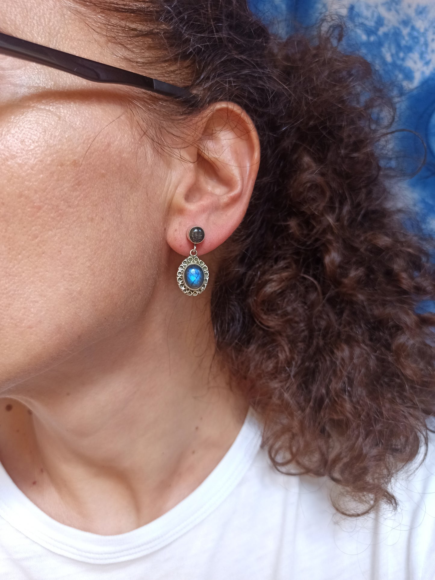 925 silver labradorite earrings R28