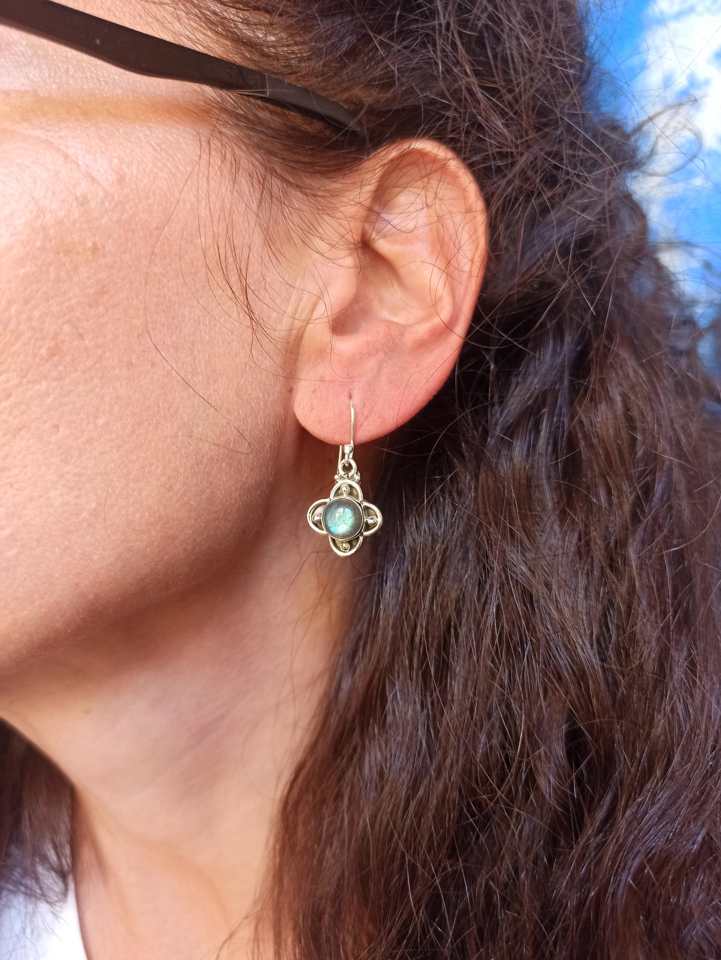 925 silver labradorite earrings R71