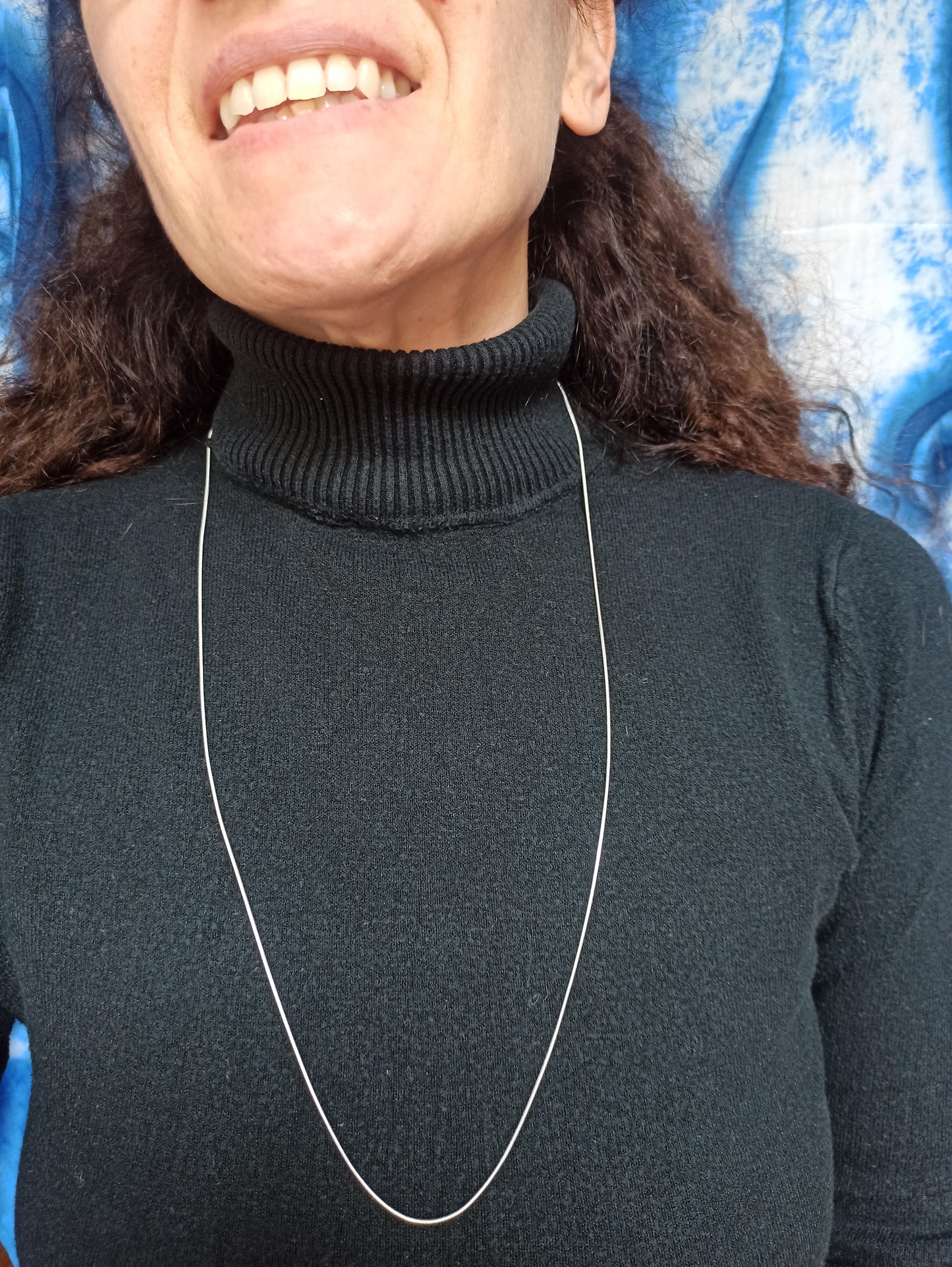 Snake necklace 925 silver cm 77 -C3