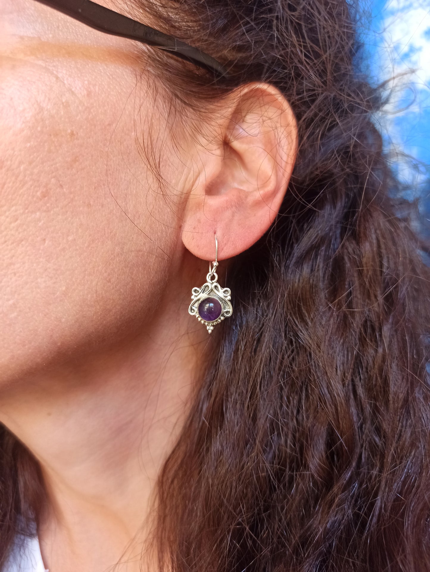 925 silver amethyst earrings R60