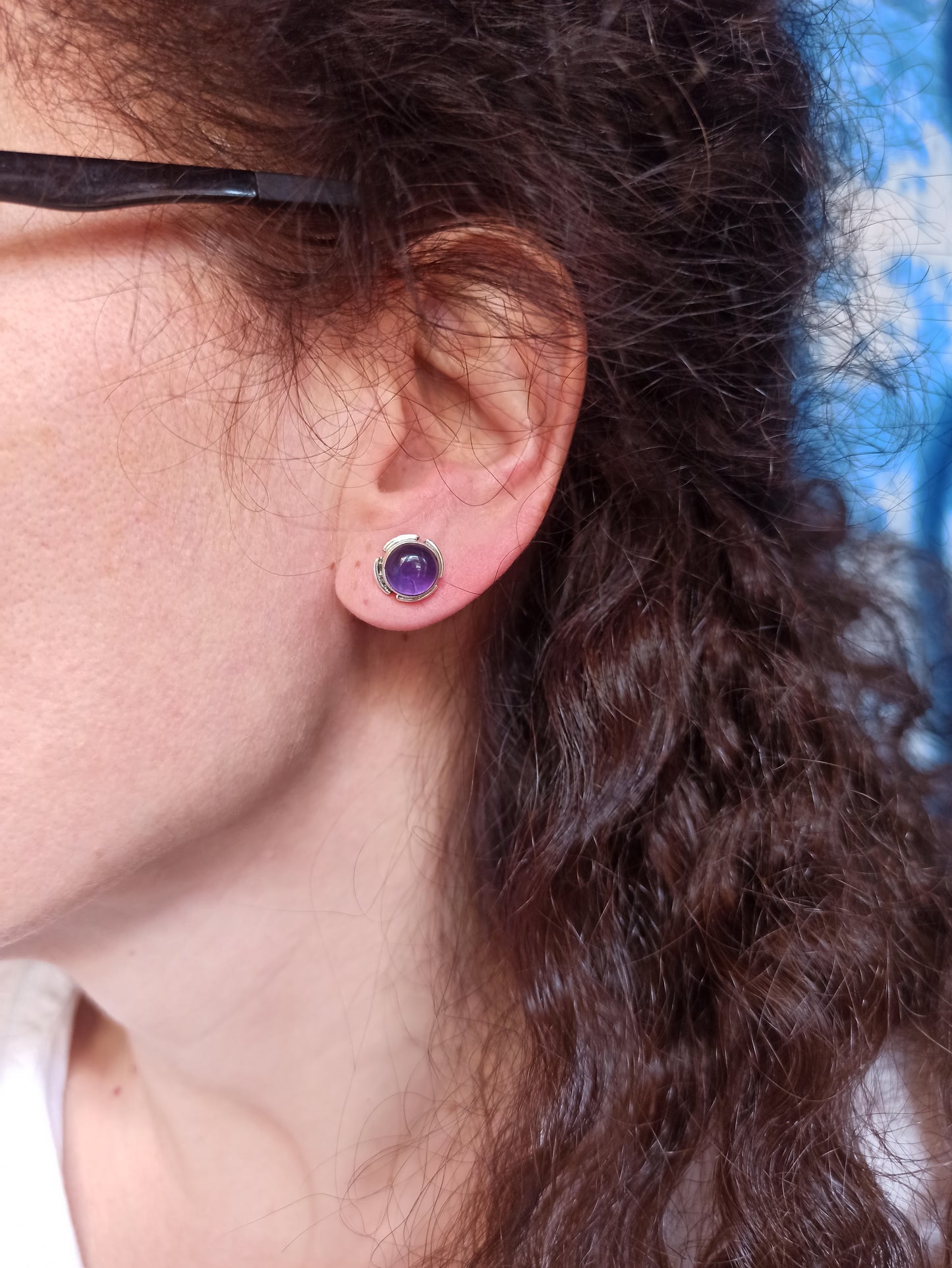 925 Silber Amethyst Ohrstecker