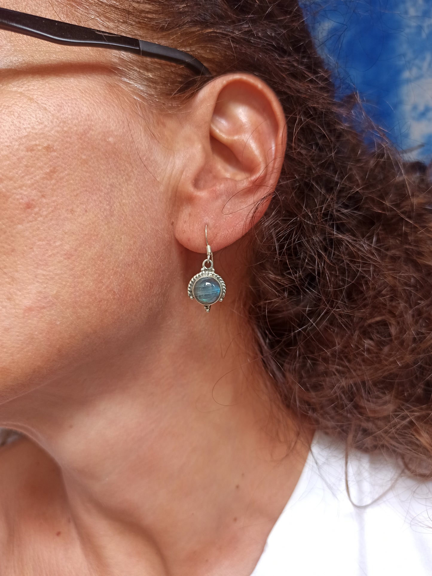 925 silver labradorite earrings R39