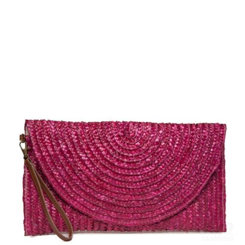 Purple clutch bag