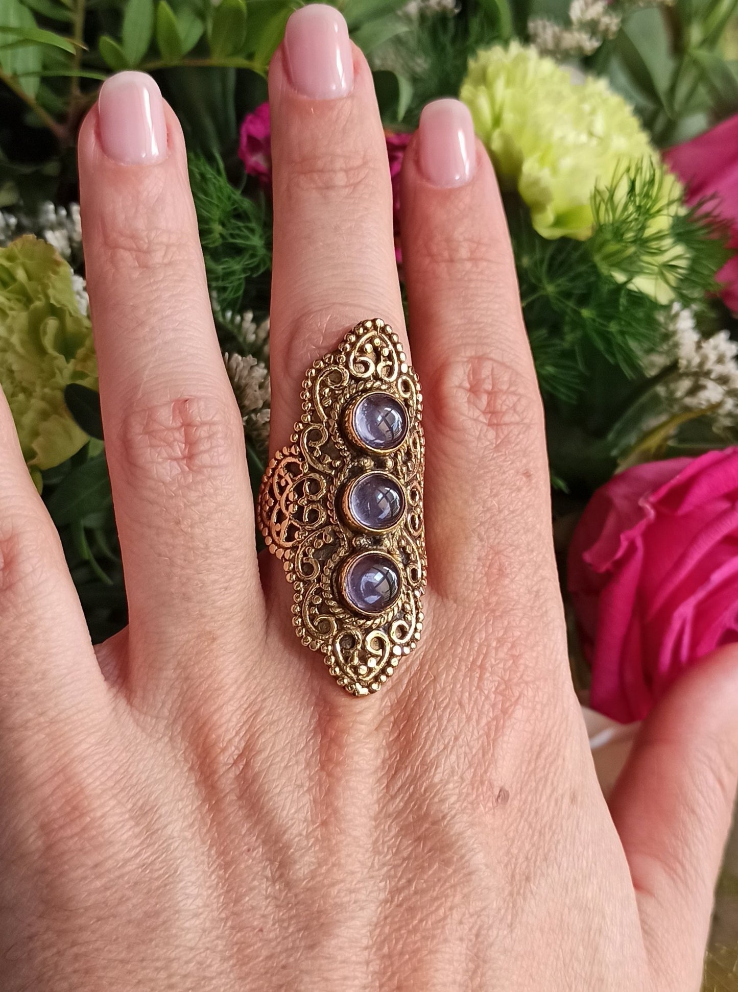 Boho-Bandring mit 3 Spitzenpunkten