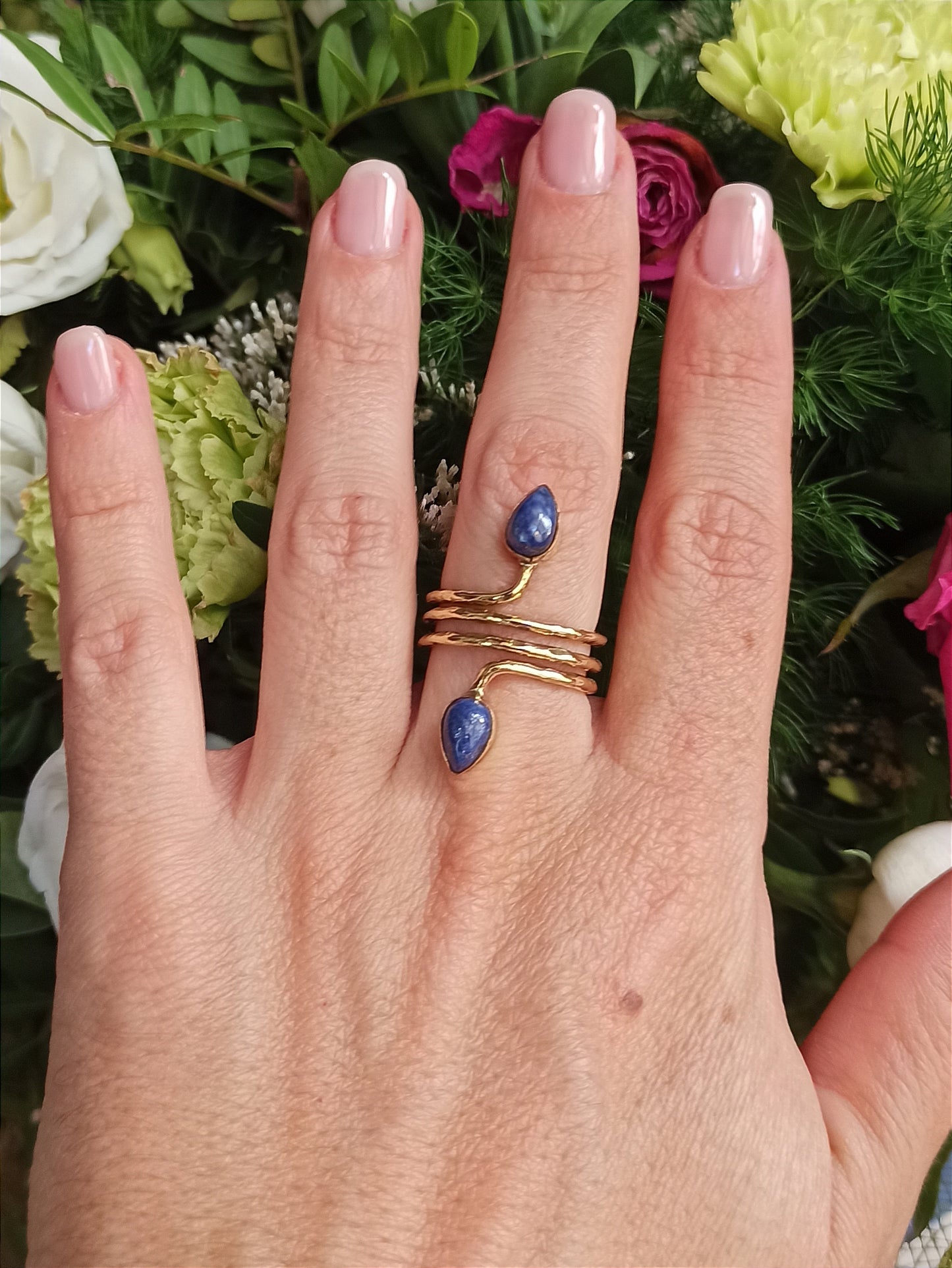 Boho-Ring mit 2 Zinken